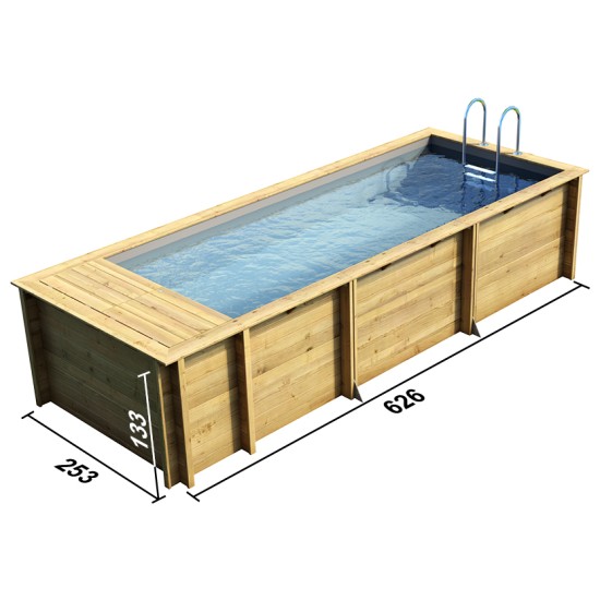 ΠΙΣΙΝΑ ΞΥΛΙΝΗ POOL 'N BOX  2,00Χ5,00Μ ΣΕ ΠΟΛΥ ΚΑΛΗ ΤΙΜΗ